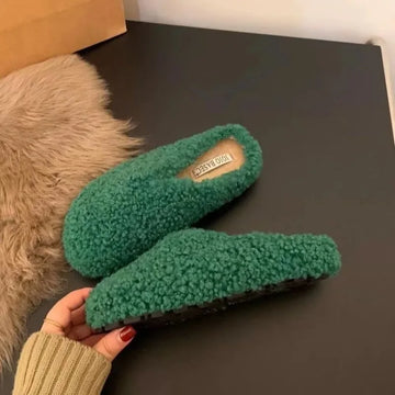 Xajzpa New Style Fashion Women's Home Fur Slippers Non-Slip Soft Warm House Indoor Bedroom Couples Shoes Plus Size Zapatos Mujer